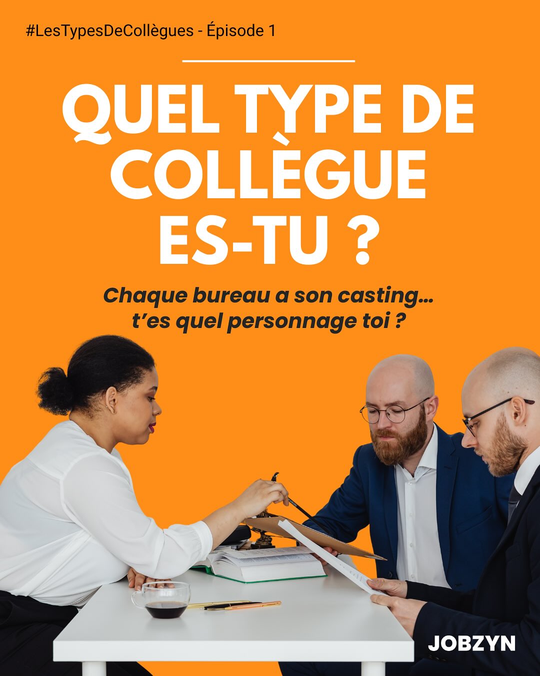 Jobzyn Facebook ad: Si ton équipe devait voter pour le collègue…