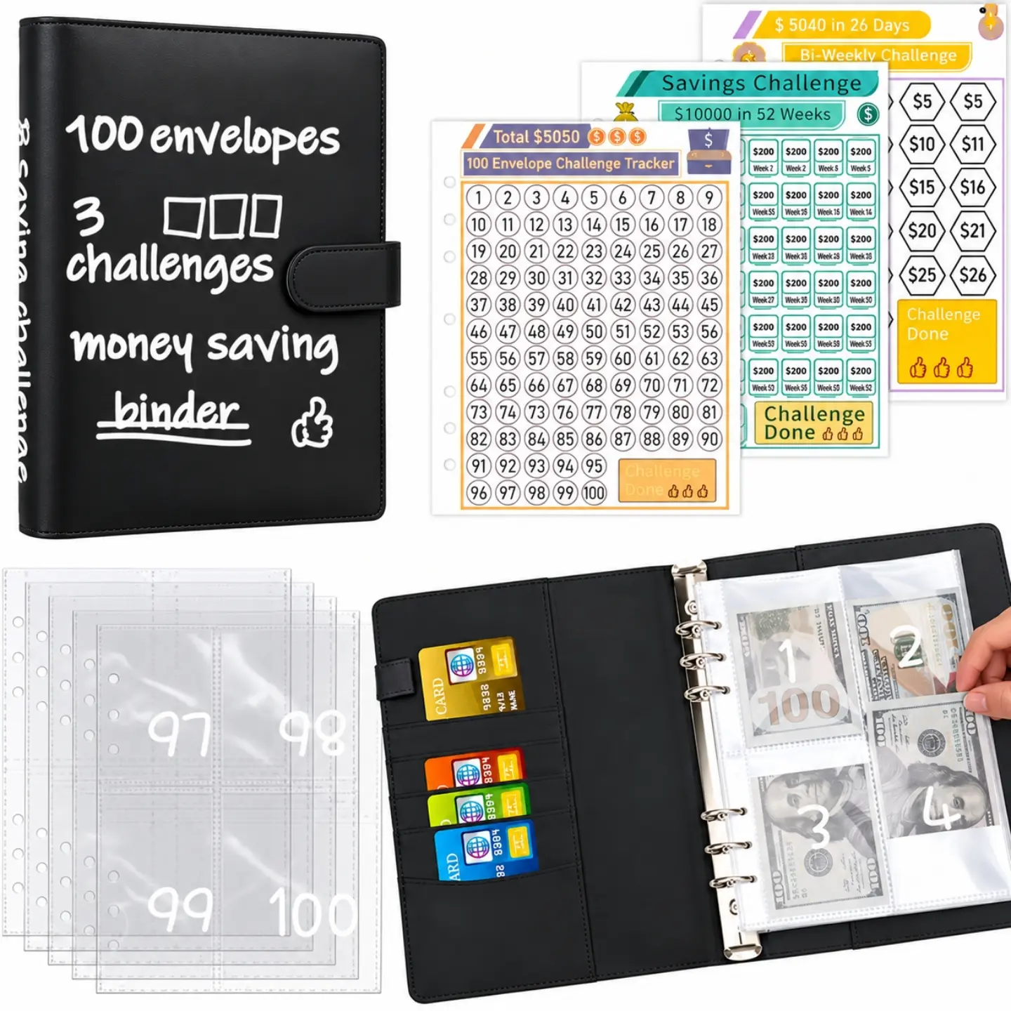 Heartening Gifts Facebook ad: Budget Binder 3 Challenges Set, Save $10,000, $5,050…