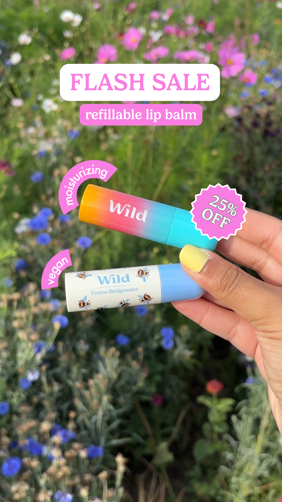 Wild Facebook ad: Flash Sale, 25% off with code SALE25