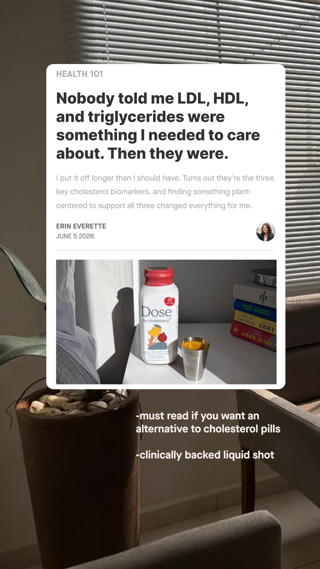 Dose for Cholesterol Facebook ad
