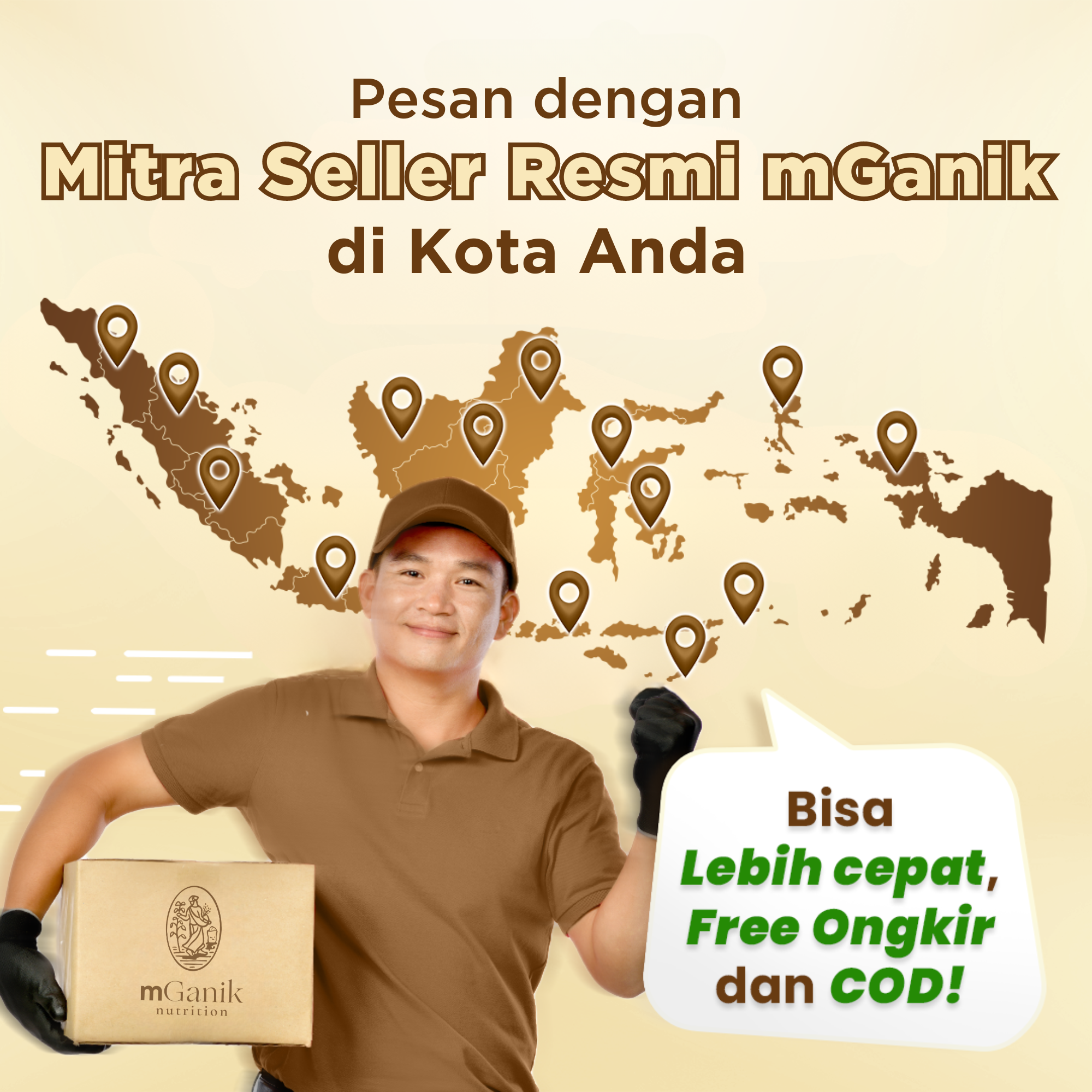 mGanik Superfood Beli Sekarang Facebook ad: Pengiriman Cepat & Gratis Ongkir