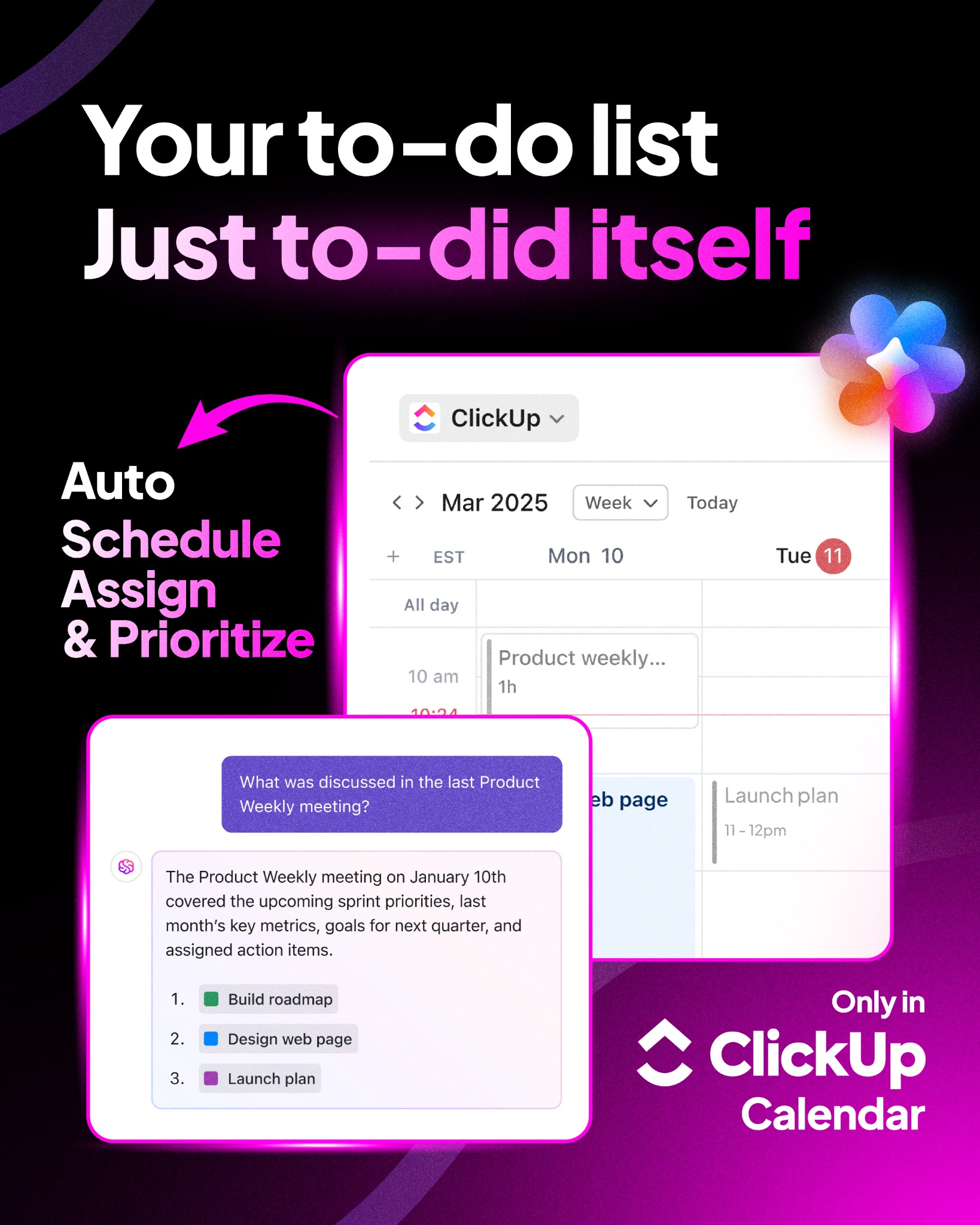 ClickUp Facebook ad