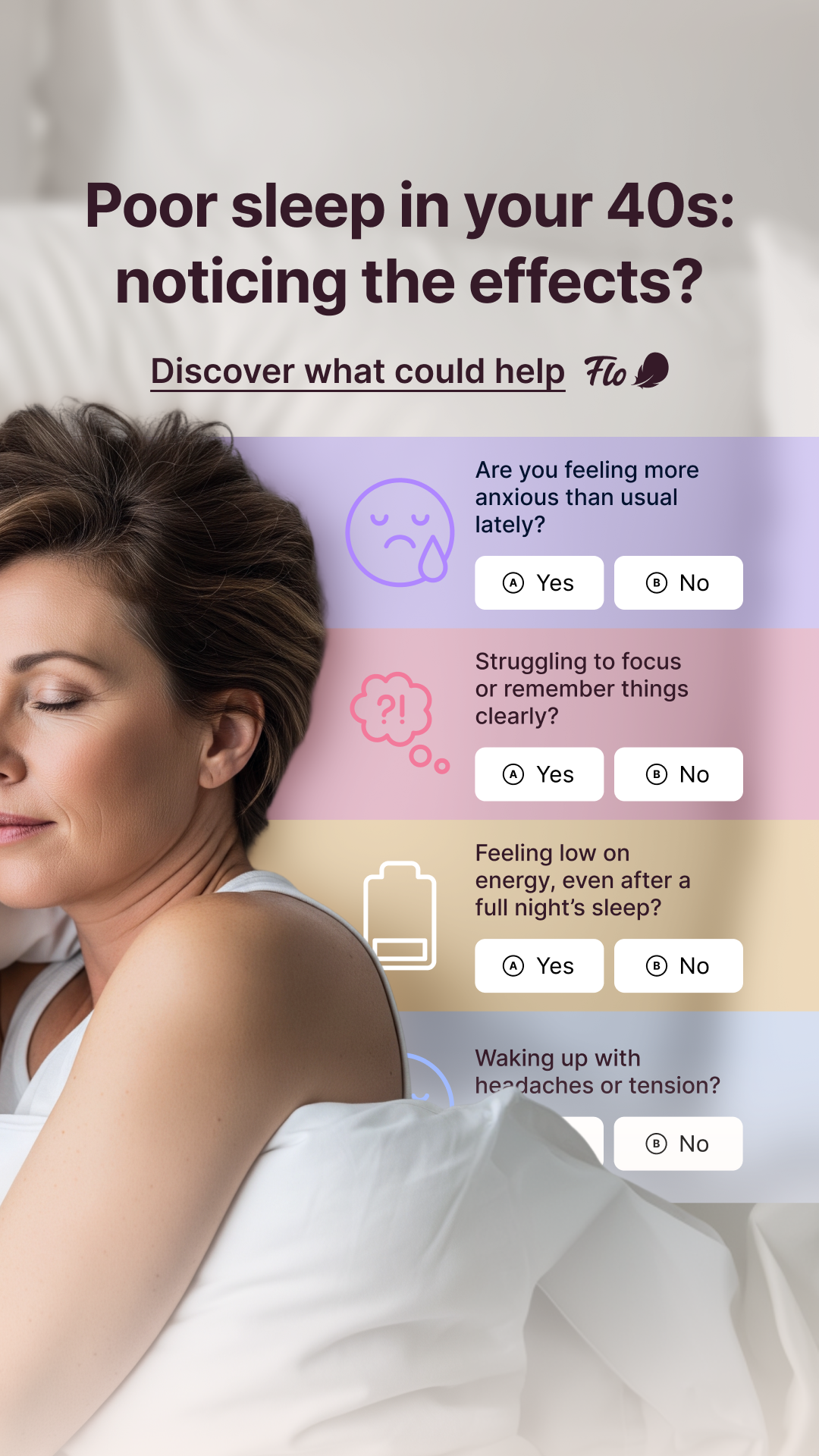 Flo Health App Facebook ad: Try Flo and never look back