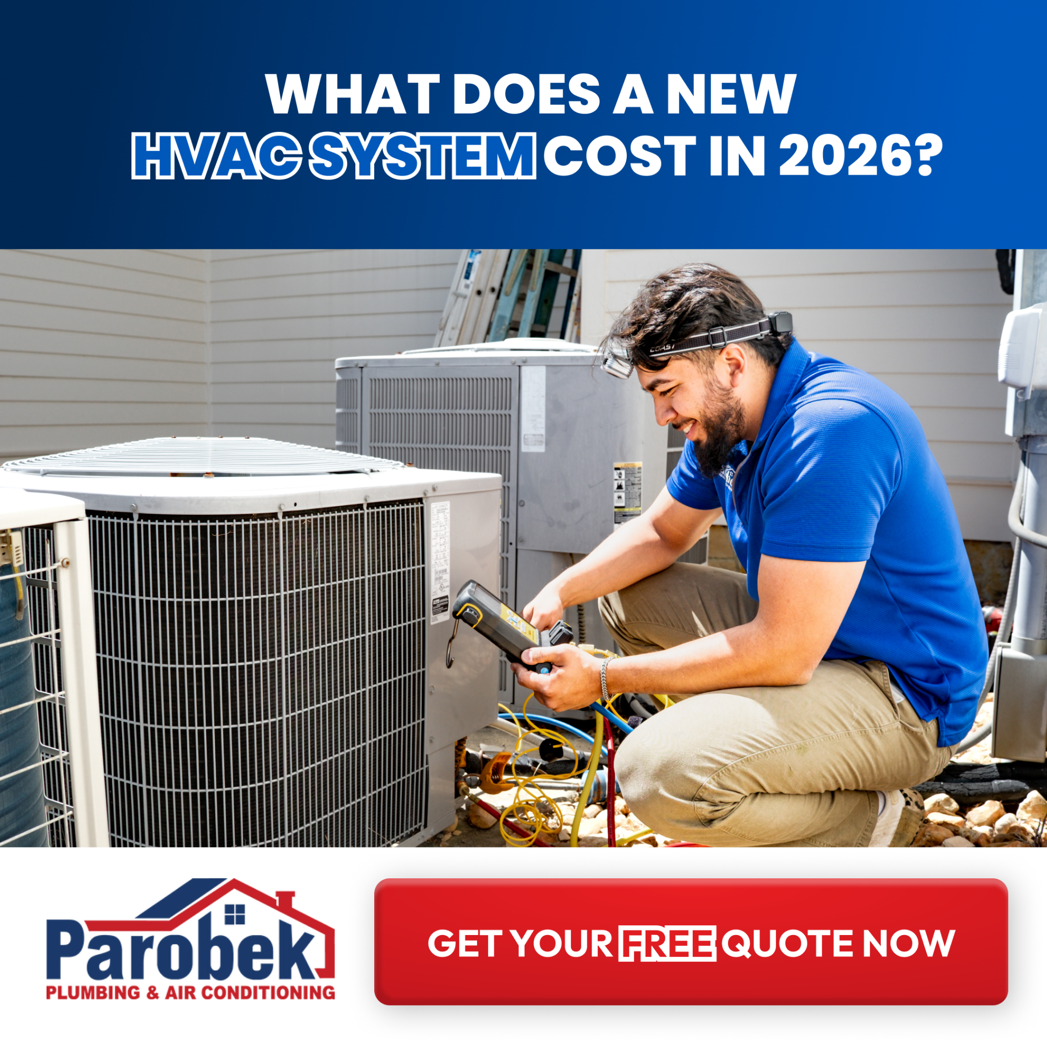 Parobek Plumbing & Air Conditioning Facebook ad: Want To SAVE $$$ On Energy Bills?