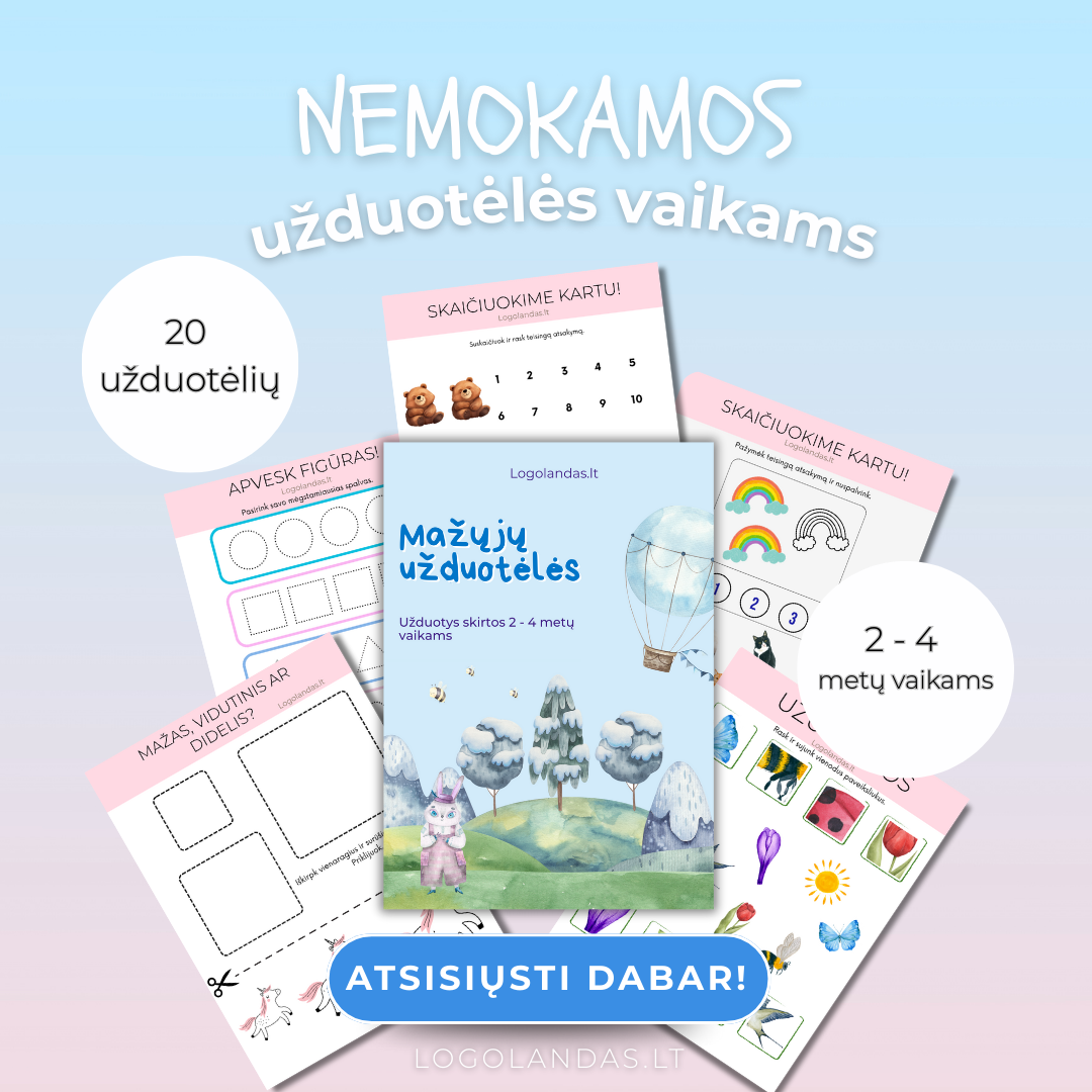 Logolandas.lt Facebook ad: Nemokamos užduotėlės
