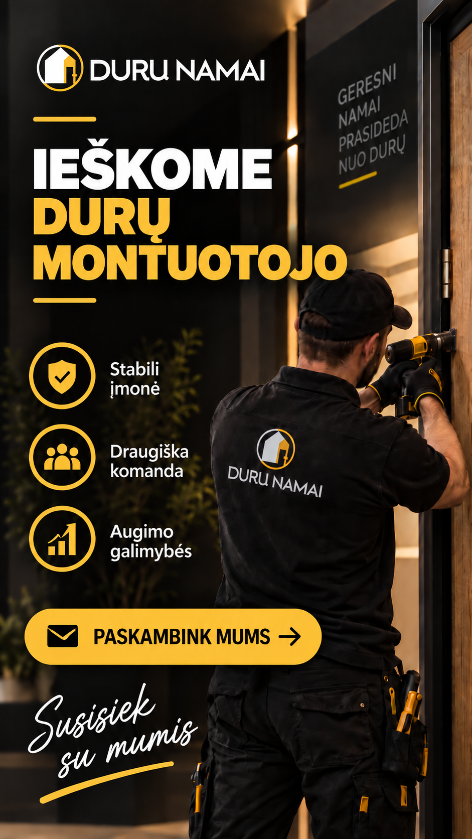 Durų namai Facebook ad