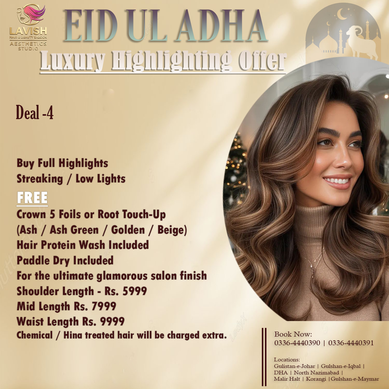 Lavish Hair & Beauty Salon Facebook ad