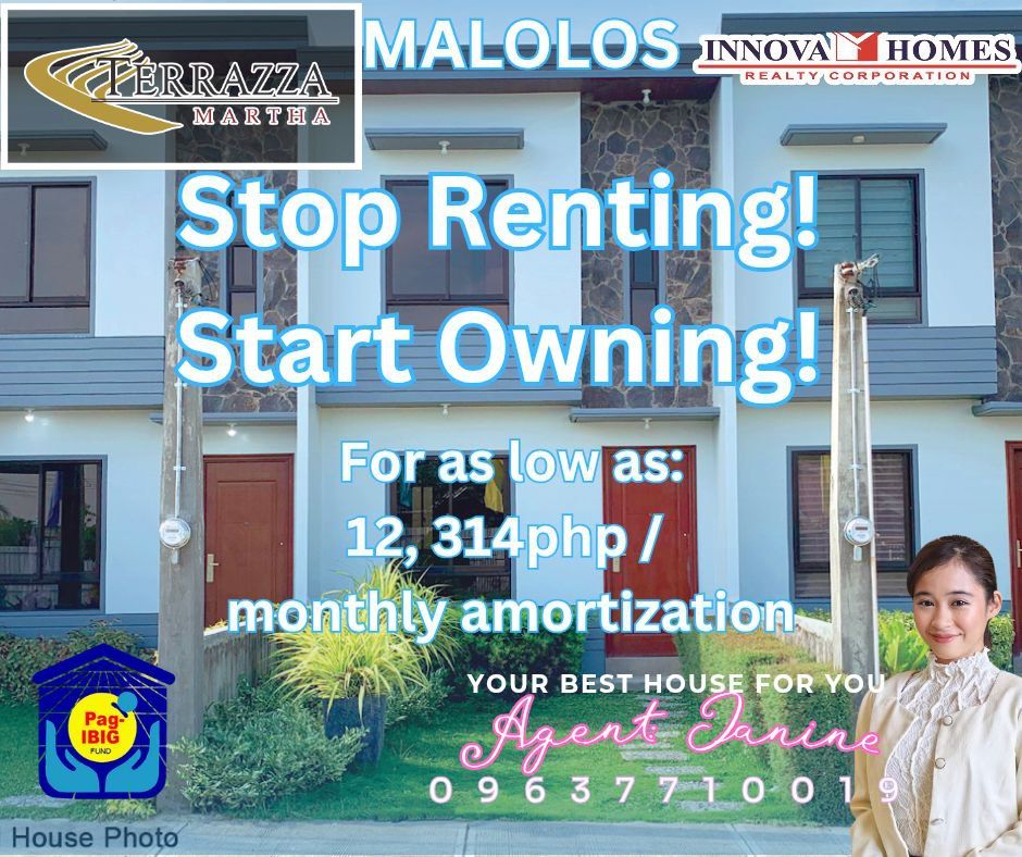 Terrazza Martha Bulacan and Tarlac Innova Homes - Foronda Realty Facebook ad: RENT TO OWN FOR AS LOW AS