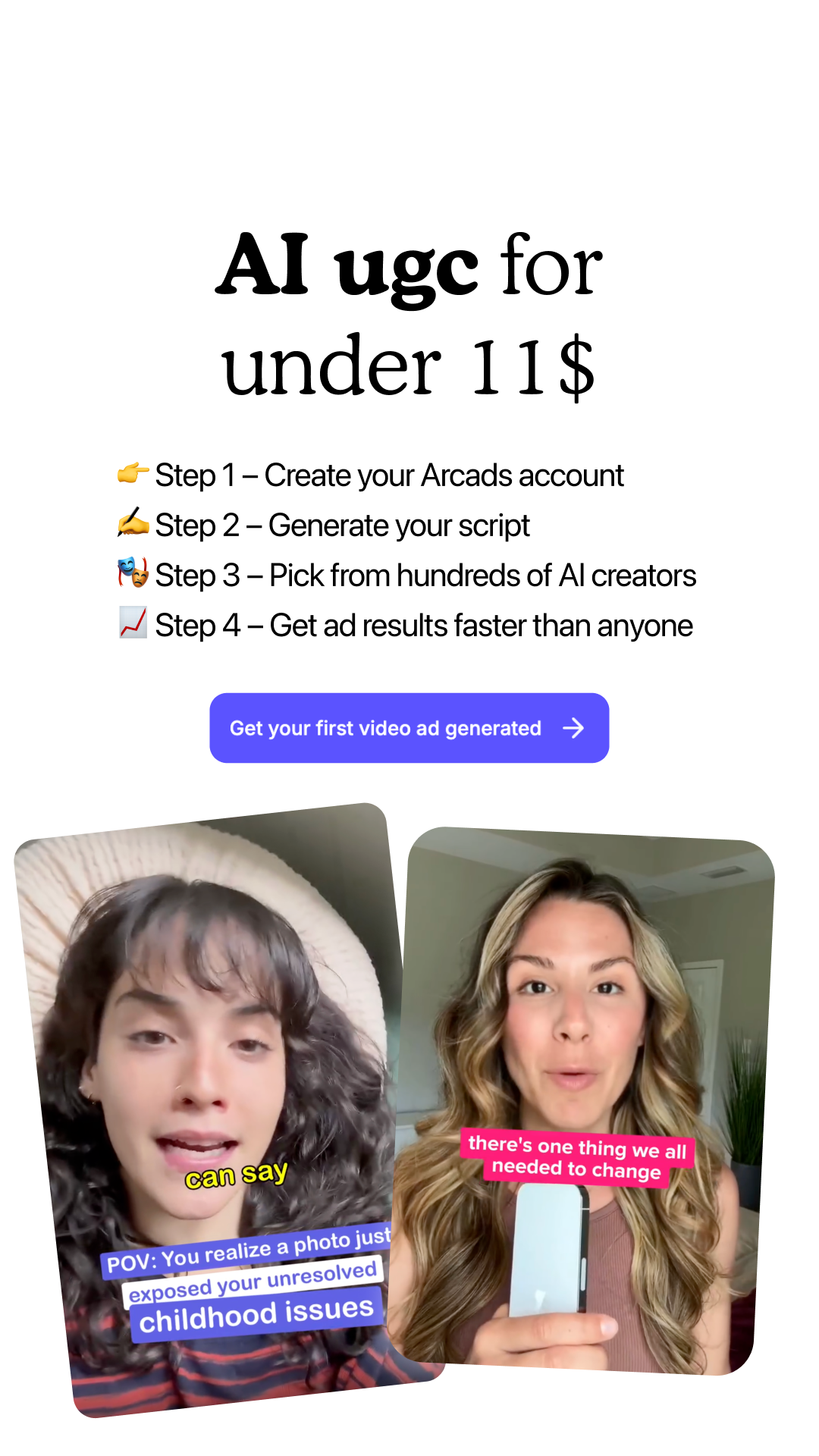 Arcads AI Facebook ad