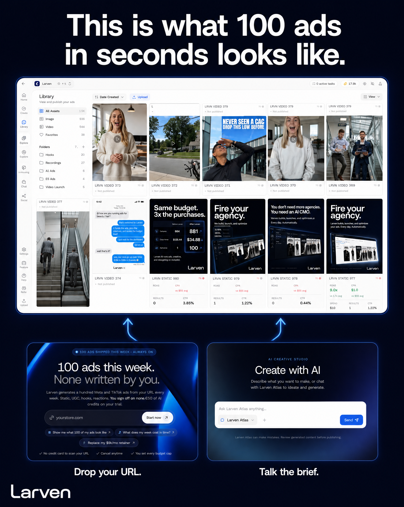 Larven AI Facebook ad