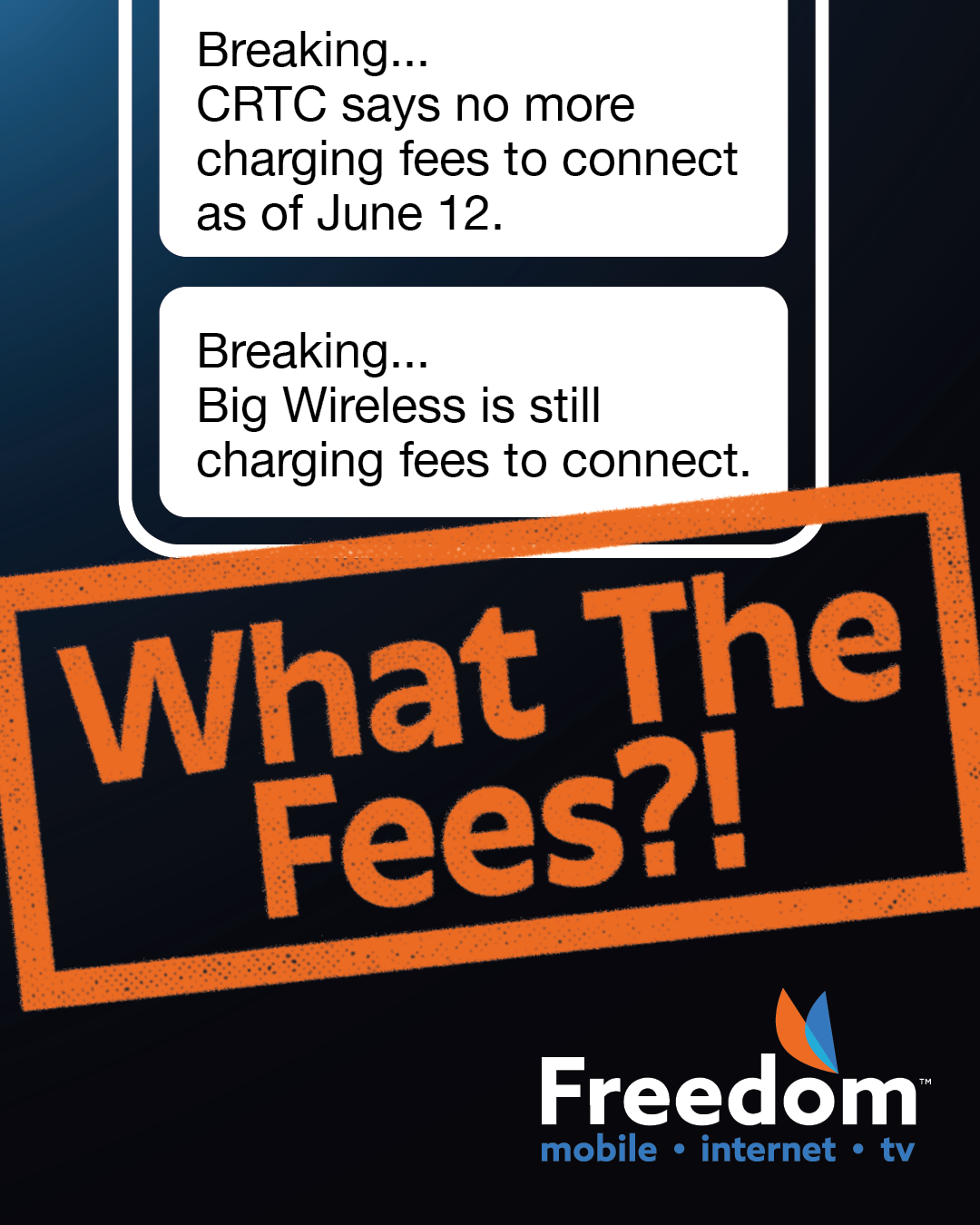 Freedom Mobile Facebook ad