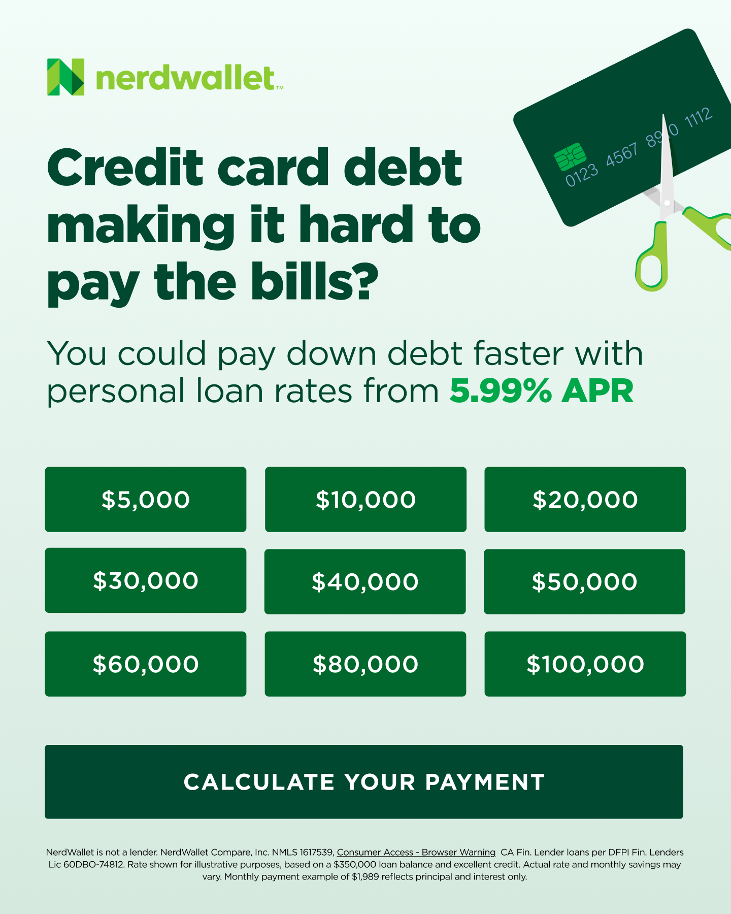NerdWallet Facebook ad