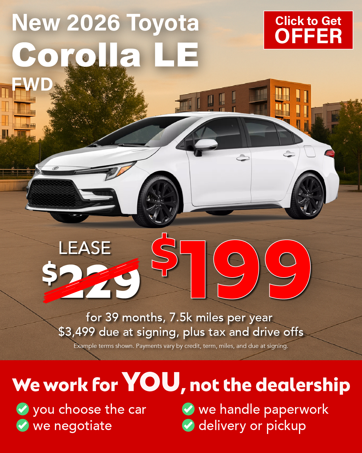 Driver Side Auto Facebook ad: Your next car delivered to your driveway in 24 hrs
