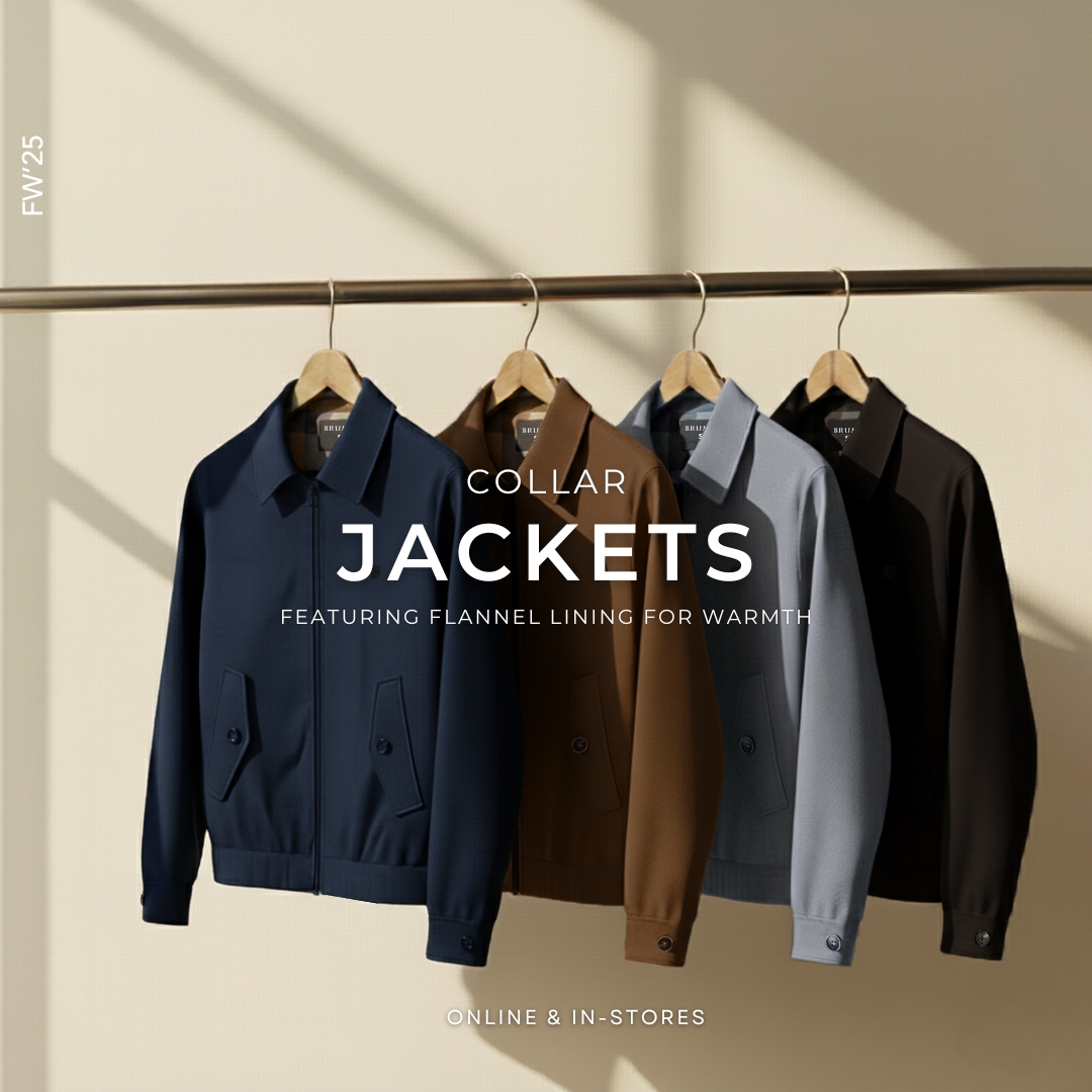 Brumano Facebook ad: New Drop Collar Jackets