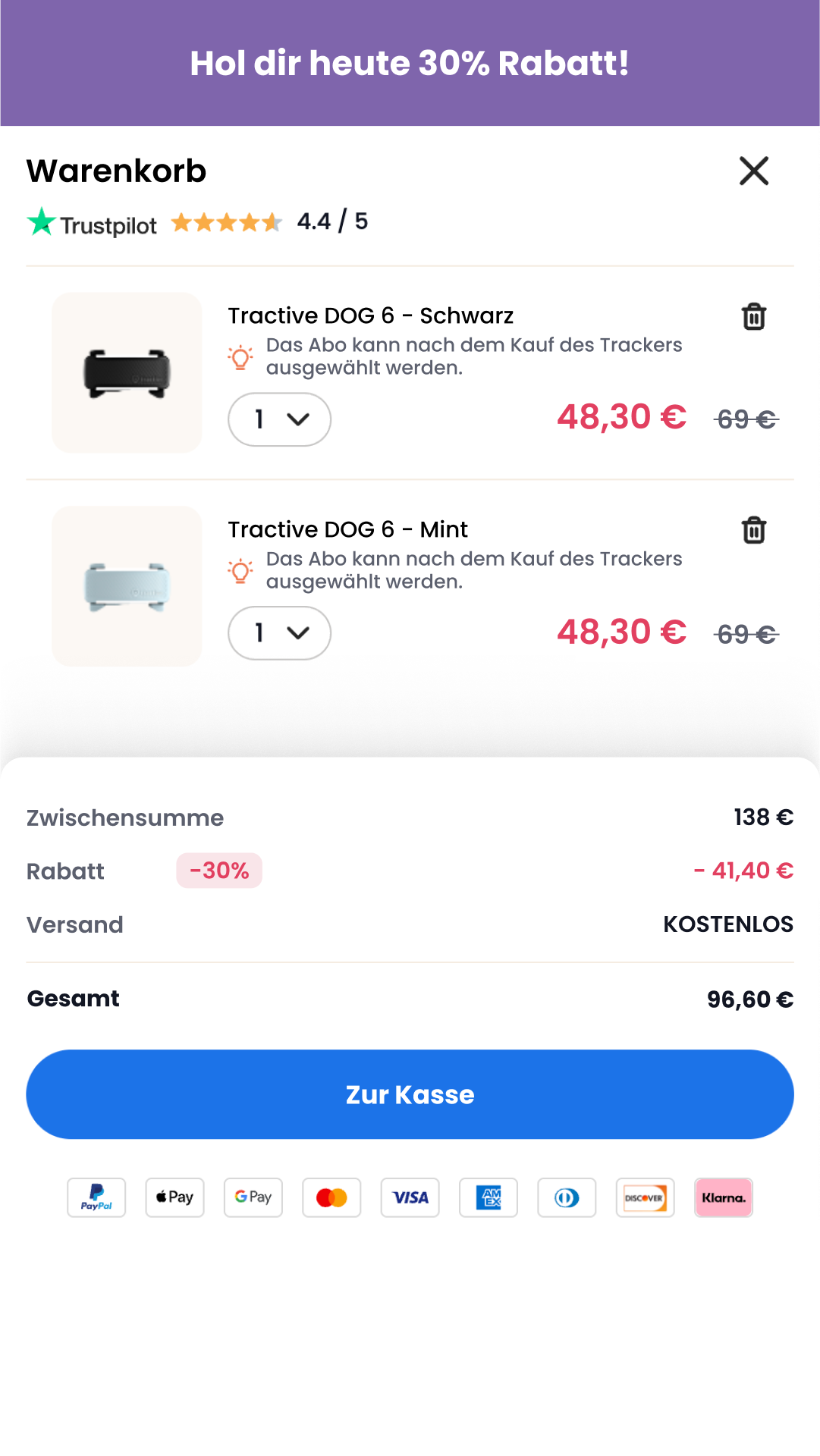 Tractive Facebook ad