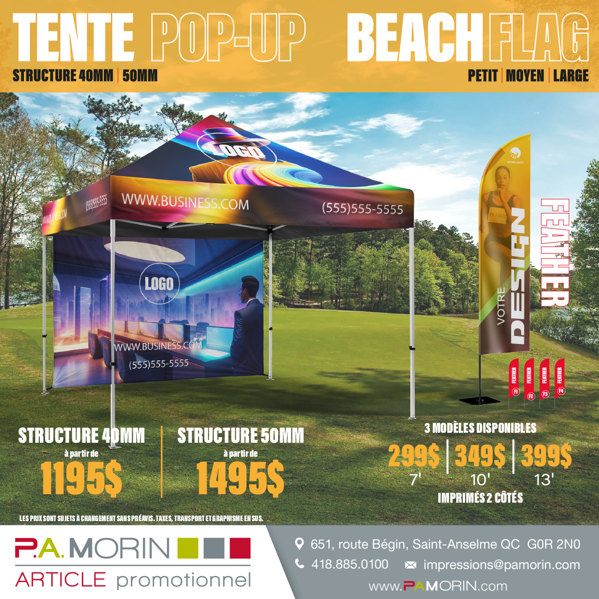 P.A. Morin Impression Design Facebook ad: SOUMISSION GRATUITE
