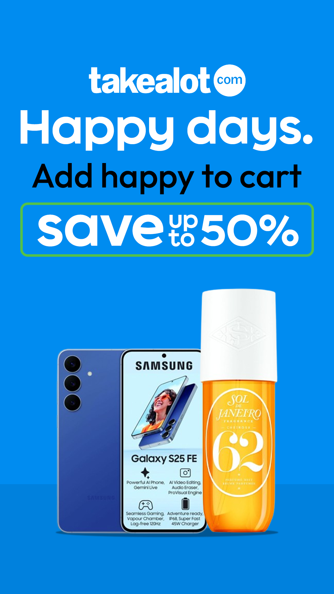 Takealot Facebook ad: Happy Days!