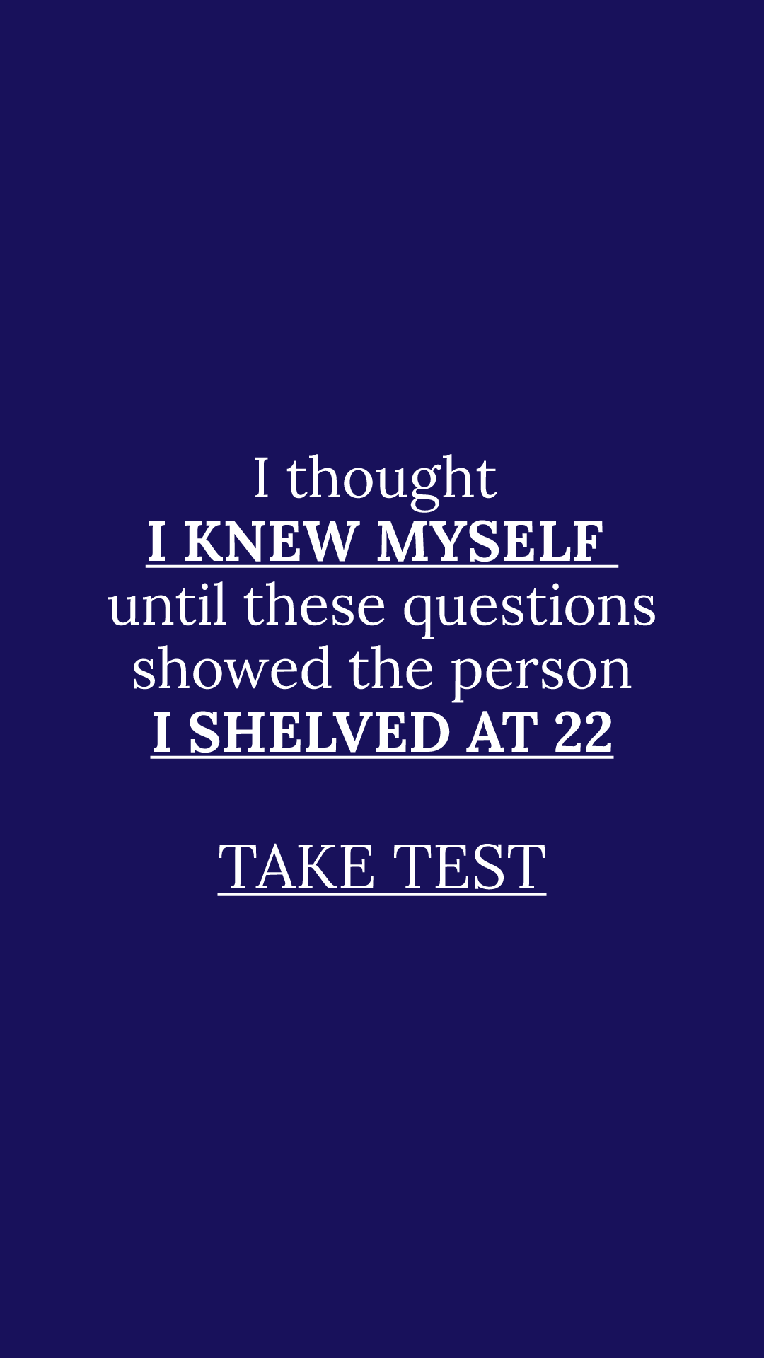 Personality Type Facebook ad