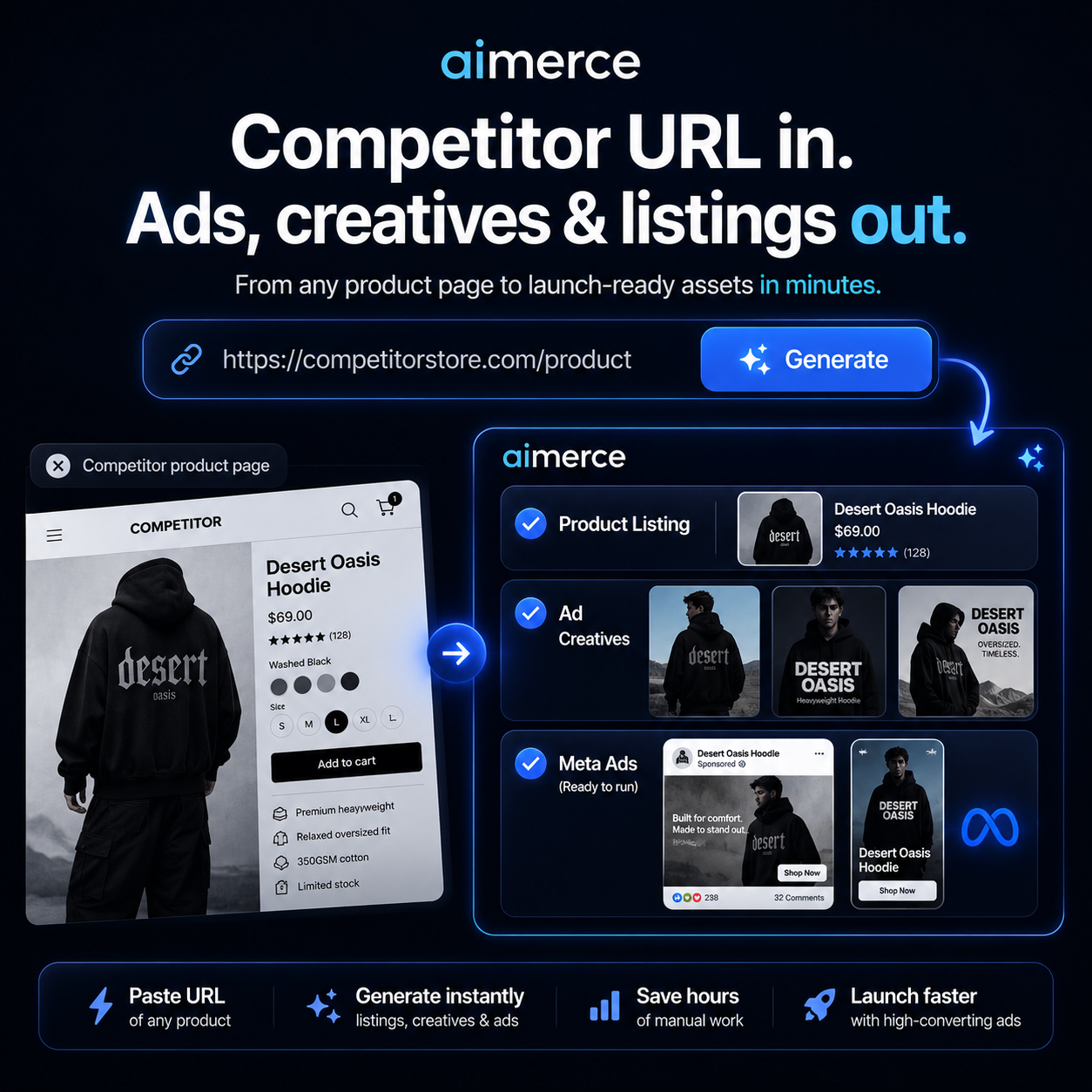 AI Merce Facebook ad: Generic Photos Studio Lookbooks