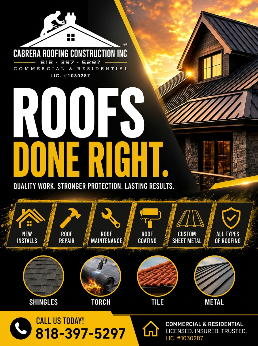 Cabrera Roofing Construction Inc Facebook ad