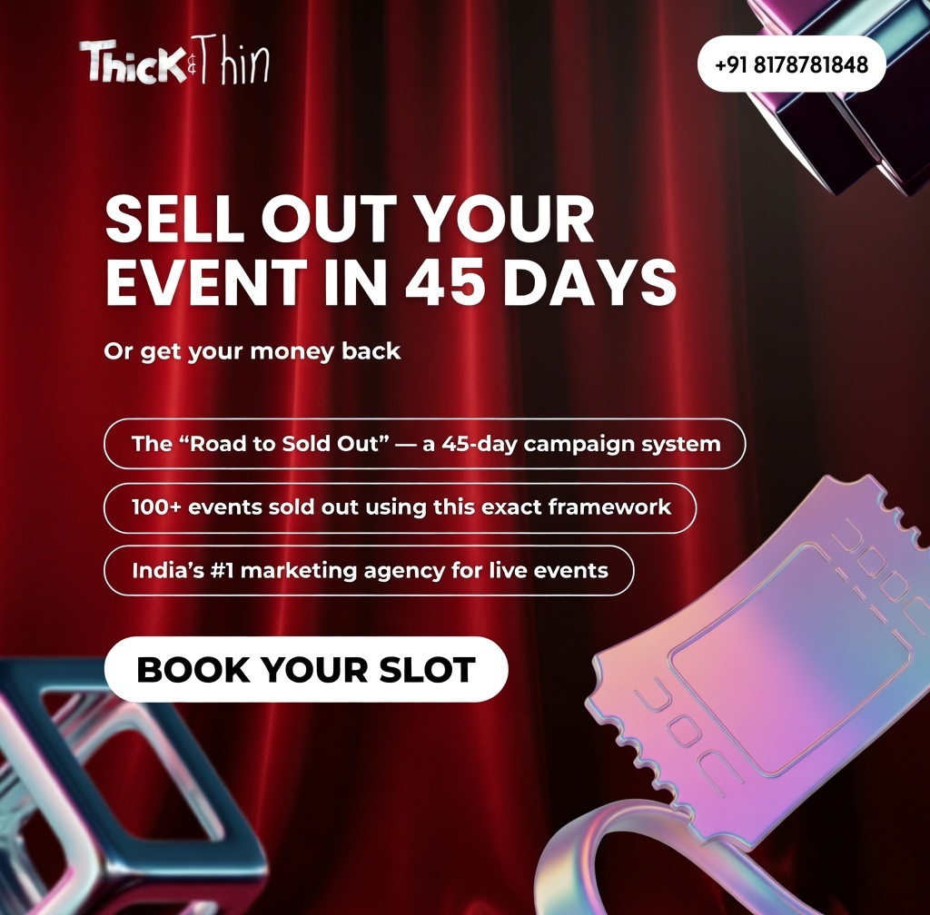 Thick&Thin Media Facebook ad: India's event design & marketing agency