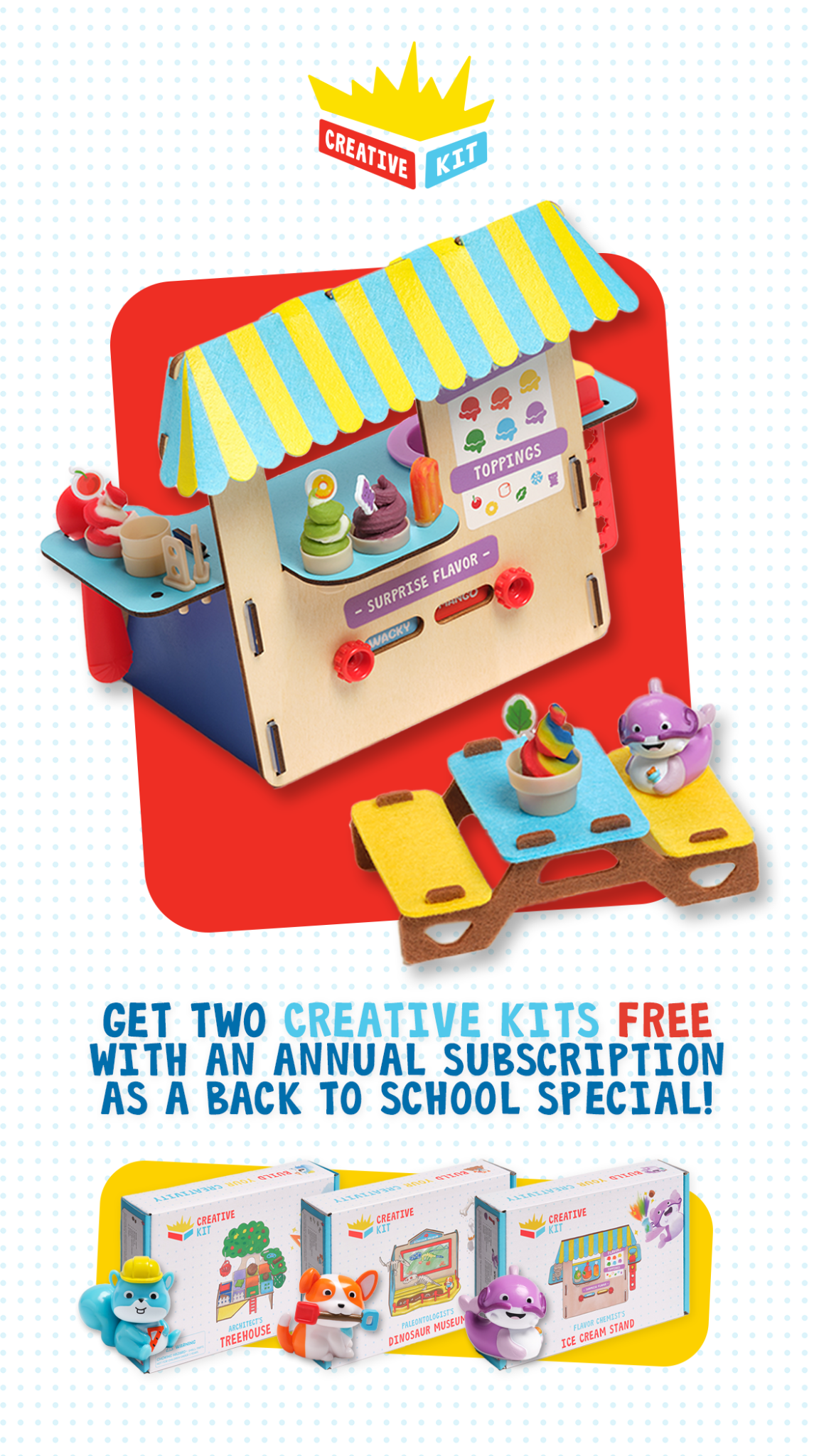 CrunchLabs Facebook ad: Back to School Special