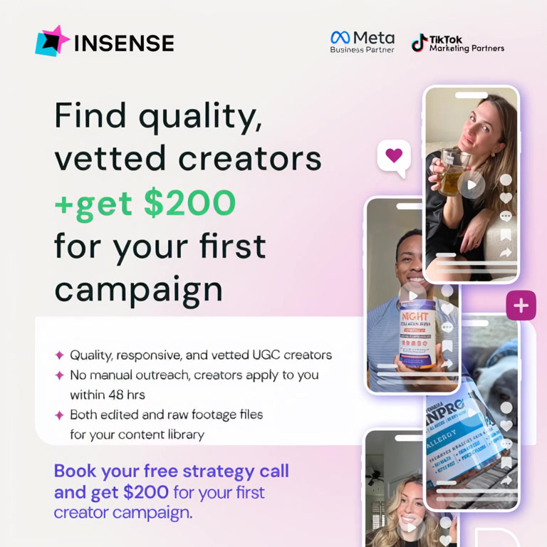 Insense Facebook ad