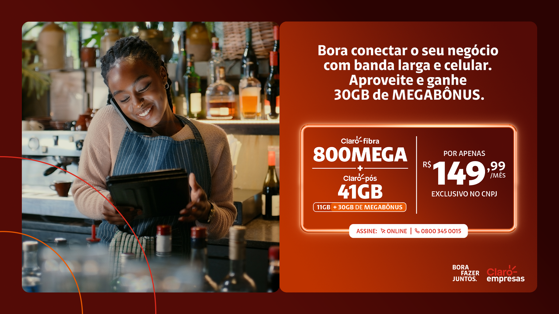 Claro empresas Brasil Facebook ad from Jan 8, 2026