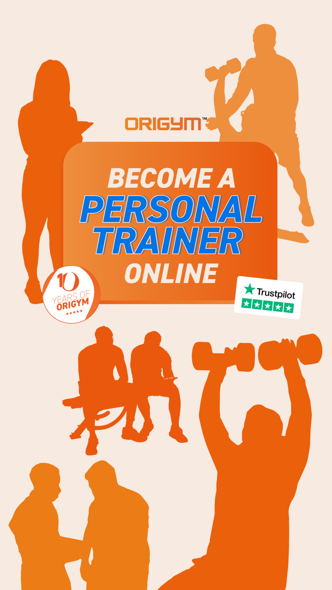 OriGym Centre of Excellence Facebook ad: Become a Qualified Personal Trainer