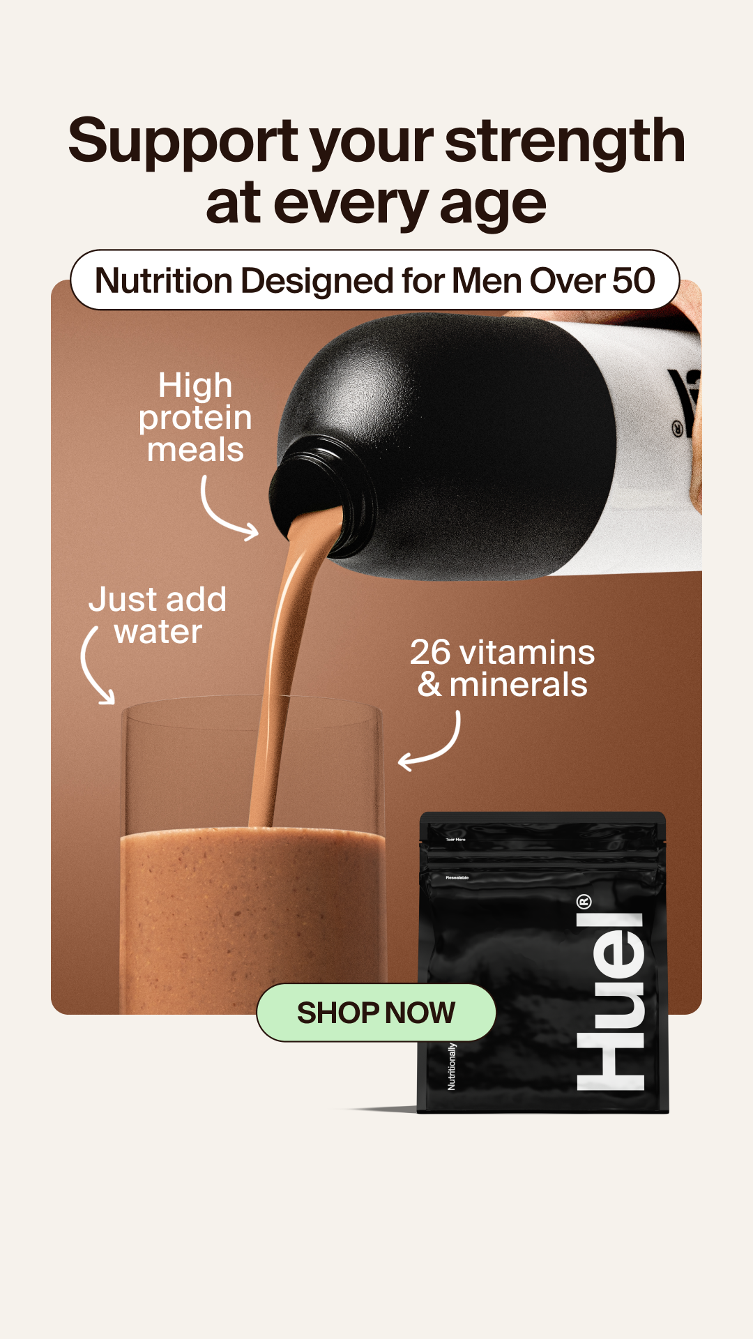 Huel Facebook ad