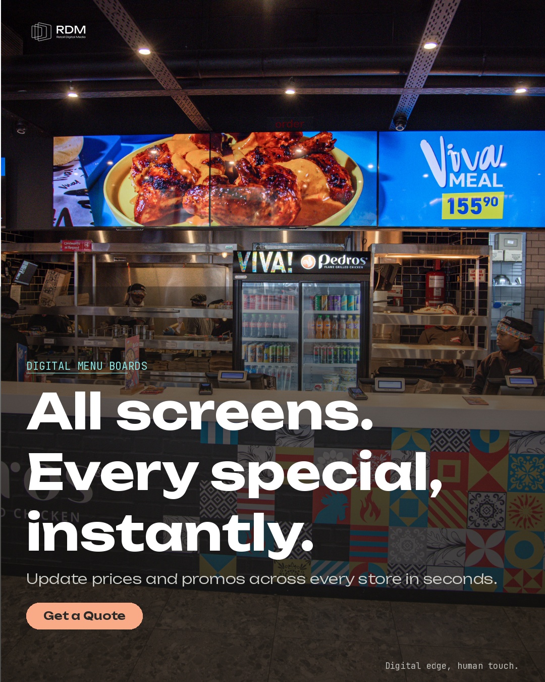 Retail Digital Media Facebook ad: Change your menu in seconds, not days.