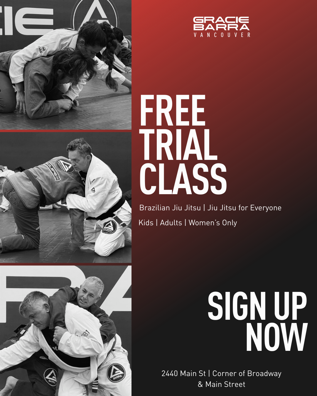 Gracie Barra Vancouver Facebook ad: Curious about Jiu-Jitsu?