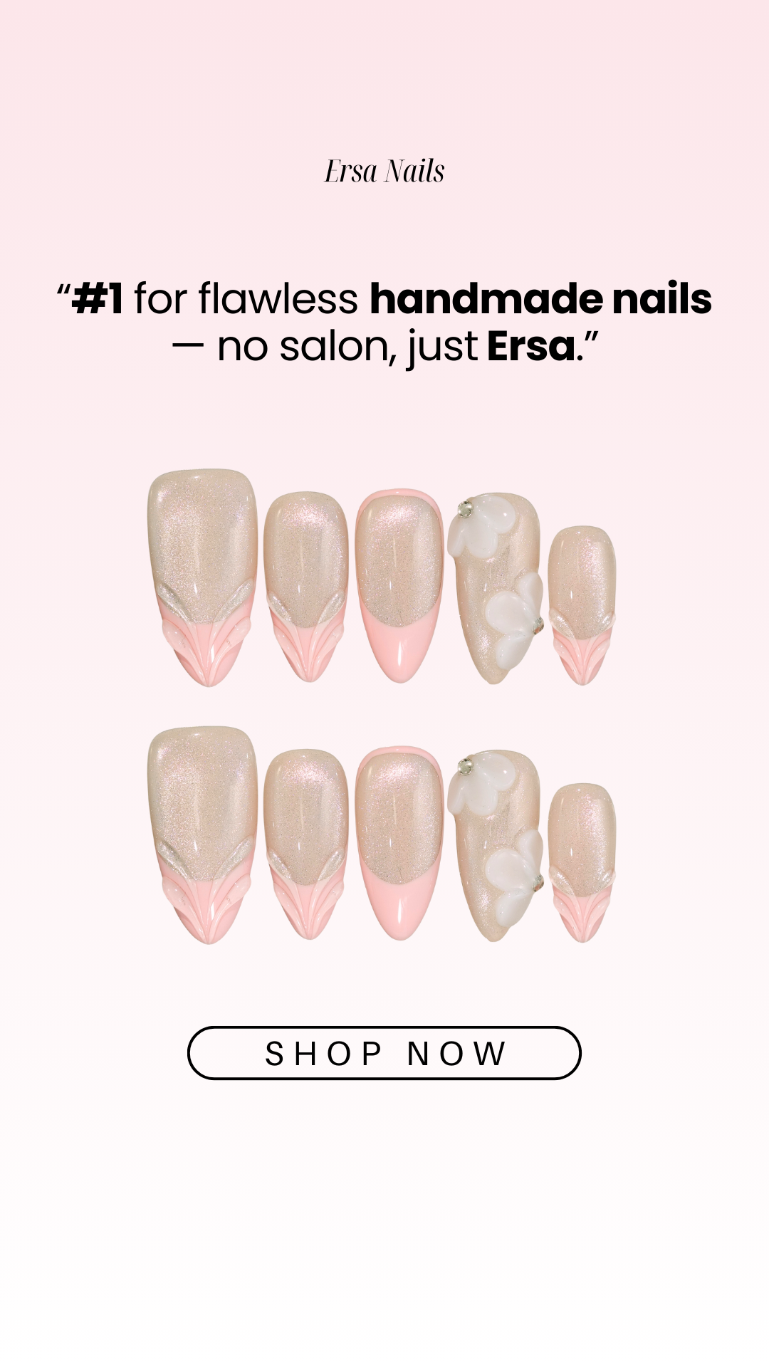 Ersa Nails Babes Facebook ad: Pamper yourself with salon-quality nails, minus the trip!