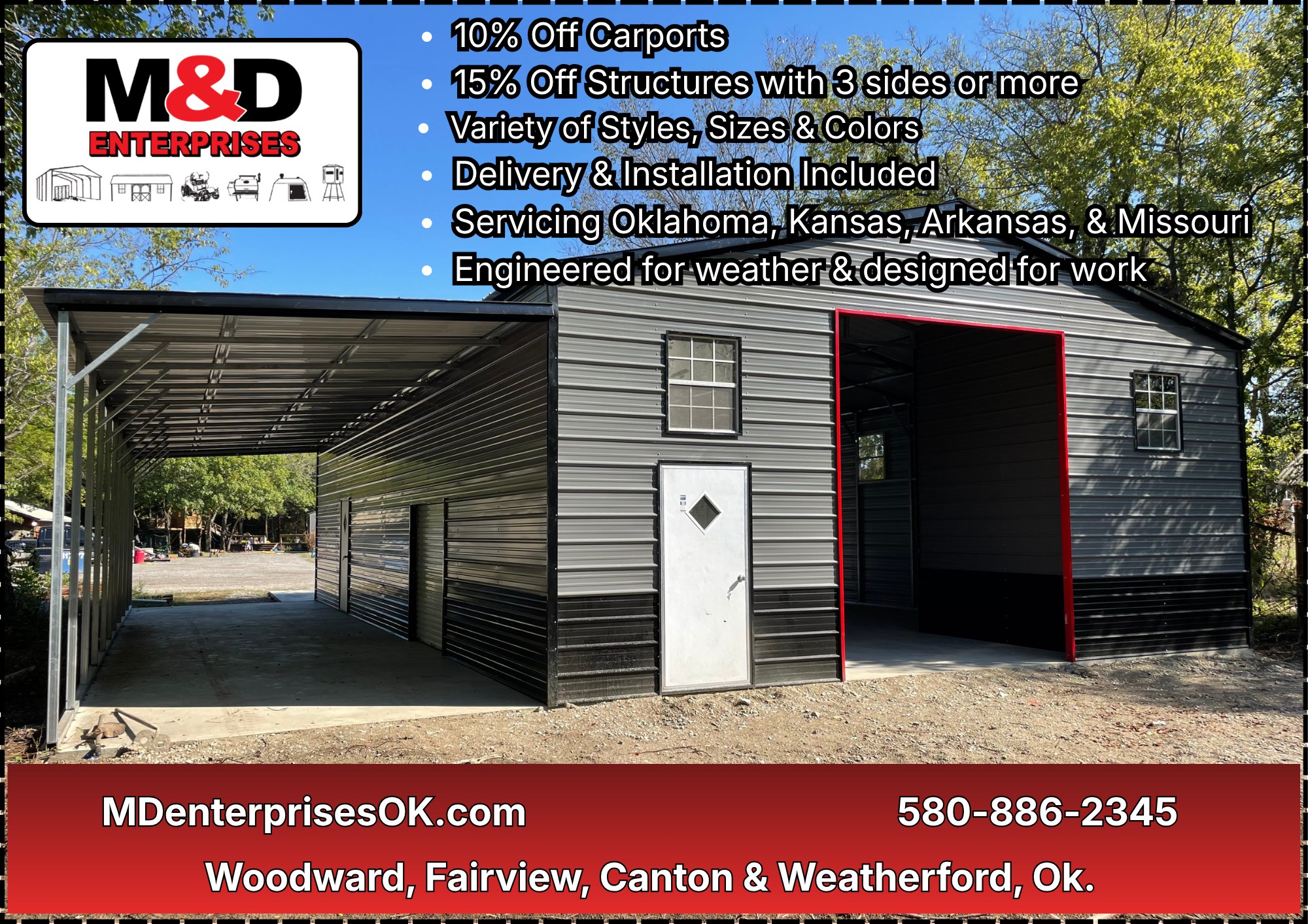 M&D Enterprises & Lawnmower Shops Facebook ad