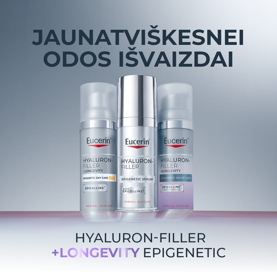 Eucerin Lietuva Facebook ad: Ilgaamžiškumą puoselėjanti odos priežiūros rutina