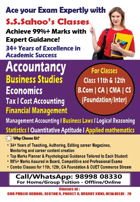 S.S.Sahoo's Accounts Tuition Classes Facebook ad: Trusted Coaching for Class 11-12, B.Com, CA, CMA & CS in…