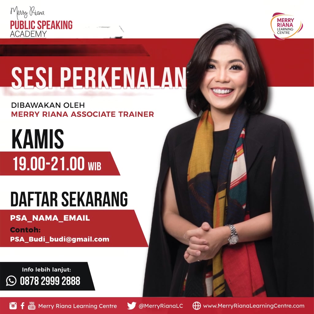 Merry Riana Facebook ad: Sesi Perkenalan Merry Riana Public Speaking Academy