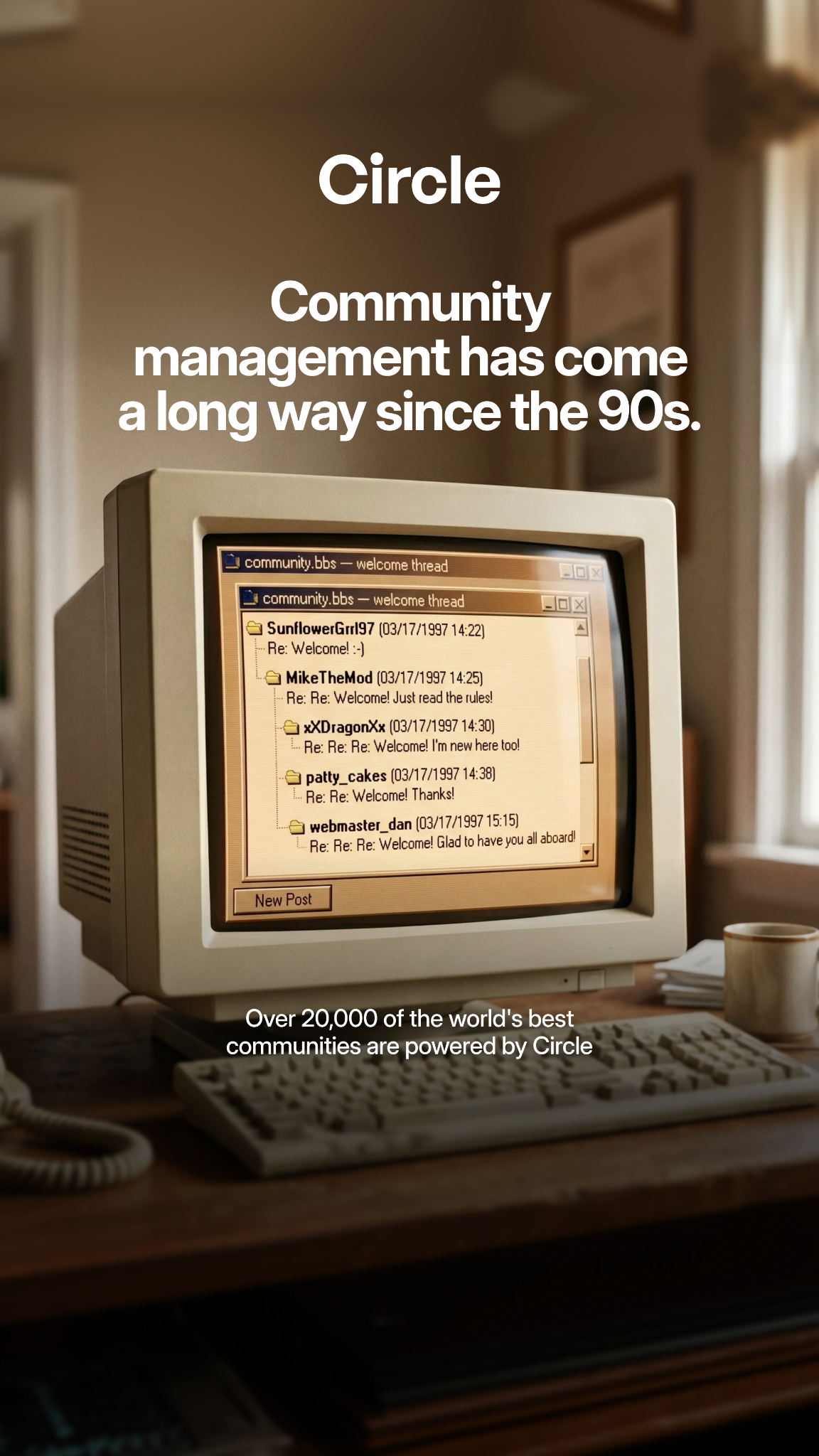 Circle Facebook ad from Jul 30, 2026