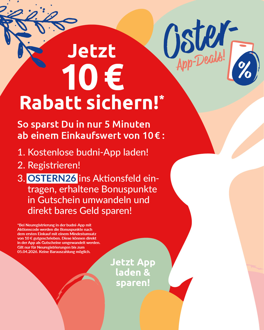 budni Facebook ad: Jetzt 10 Euro sparen!