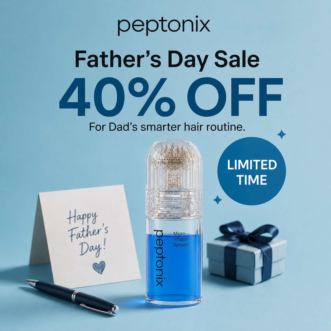 Peptonix Men Facebook ad: Restore Your Hair