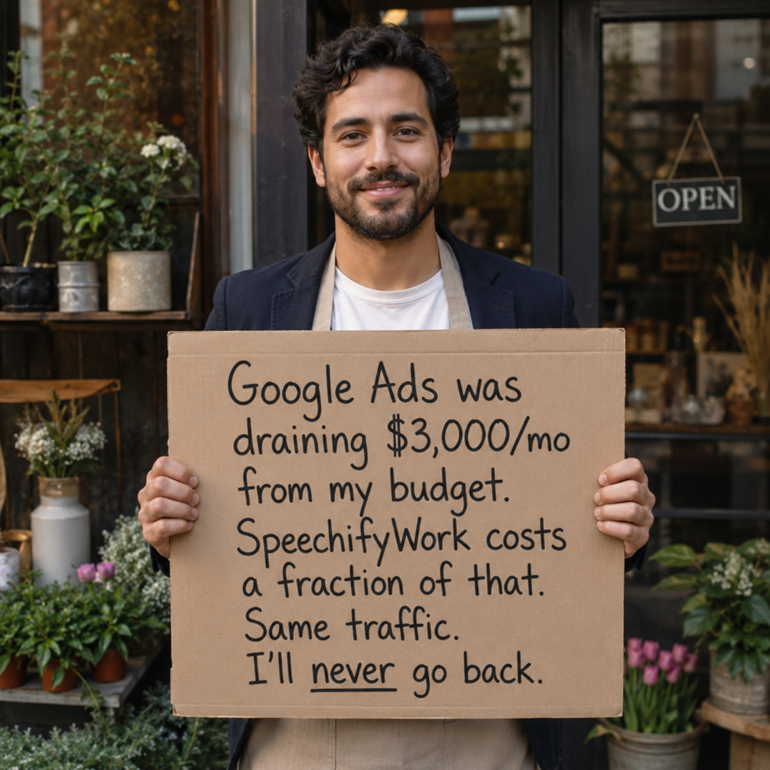 Speechify Facebook ad