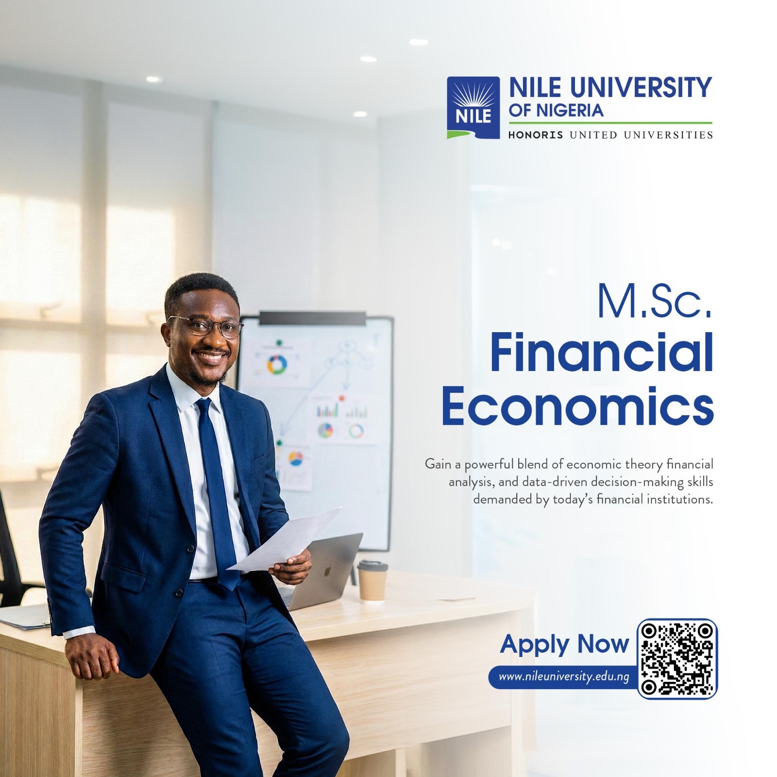 Nile University of Nigeria Facebook ad: Learn how to Turn Data Into Financial Decisions