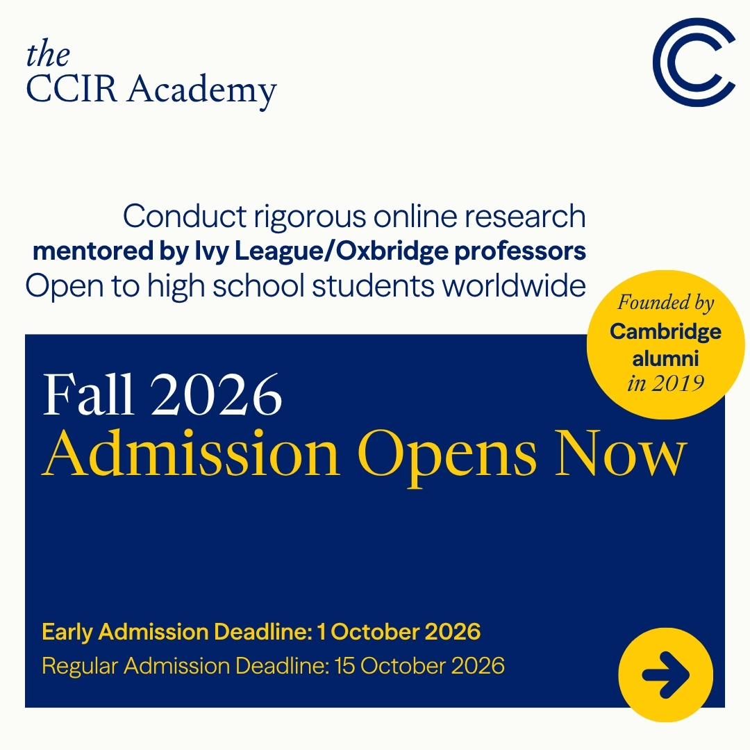 CCIR Cambridge Facebook ad: Fall 2026 admissions are now open at the…