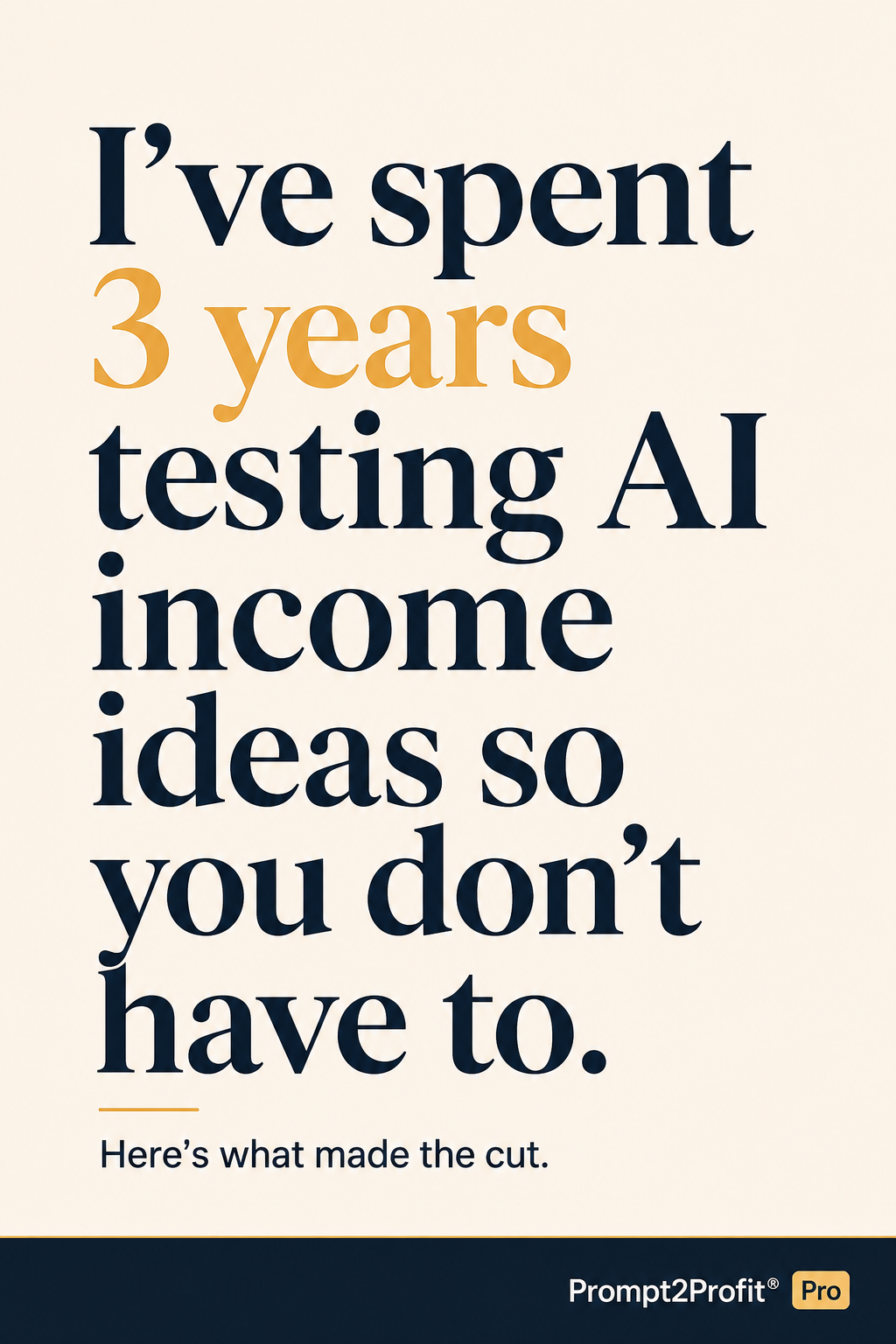 The Brainwave Facebook ad: Most AI income ideas are hype. These aren't.