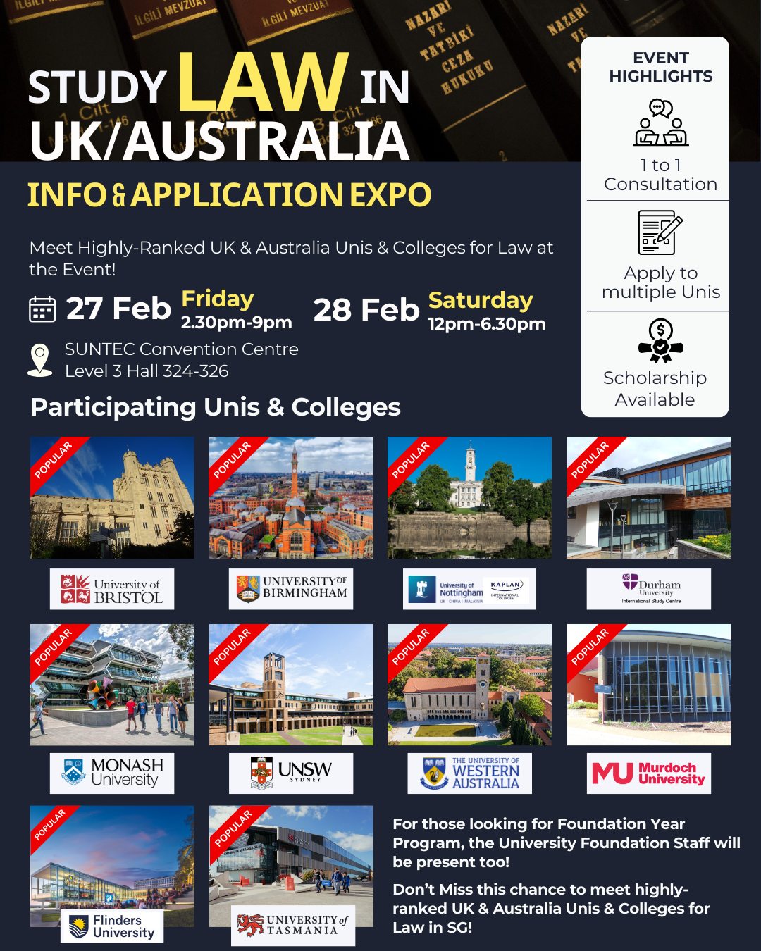 OverseasEducation.sg Facebook ad: Studying Overseas? Find out more. Call 61009800