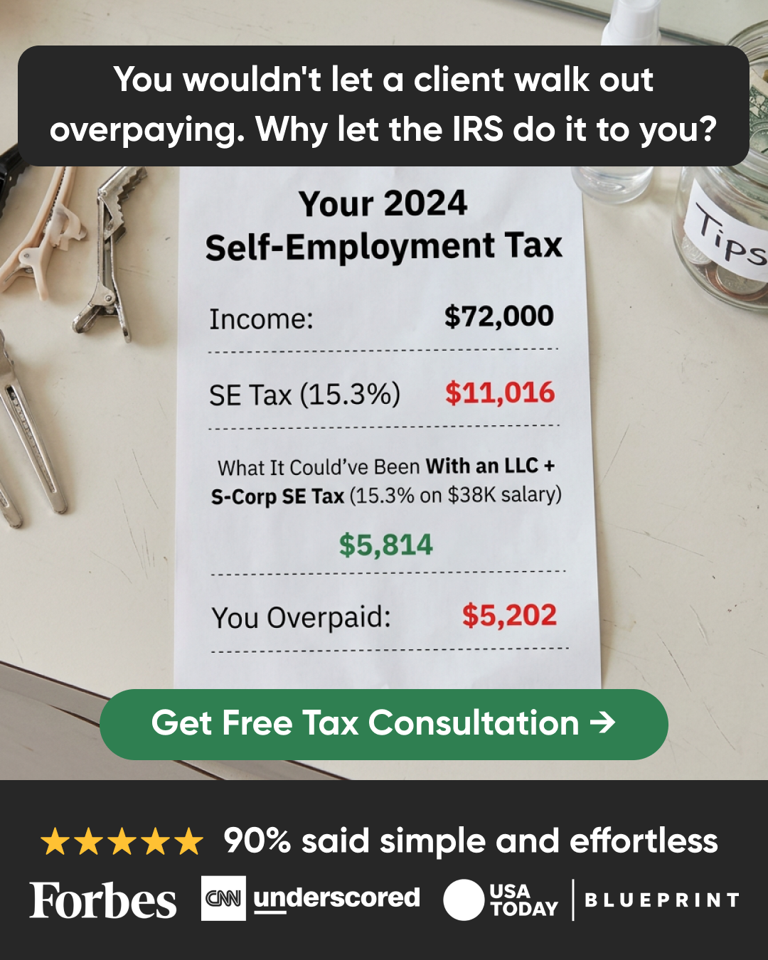 Formations.LLC Facebook ad: THE $15,300 TAX LOOPHOLE YOUR CPA FORGOT TO MENTION.