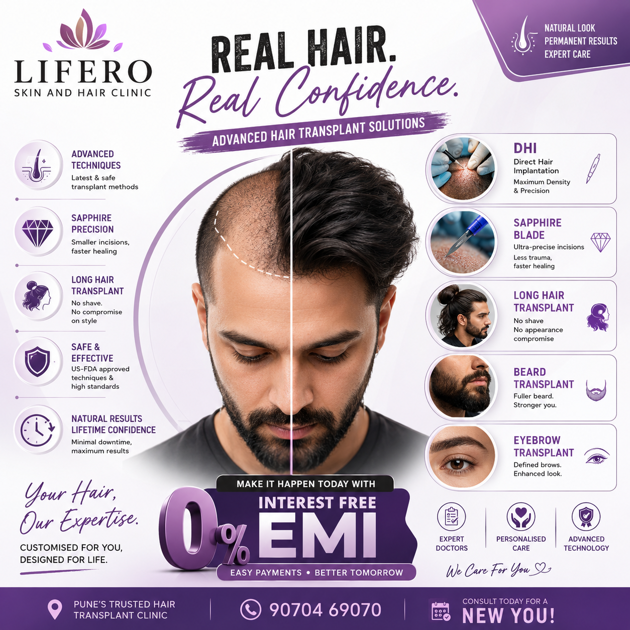 Lifero Skin & Hair Clinic 2024 Facebook ad: Chat with us