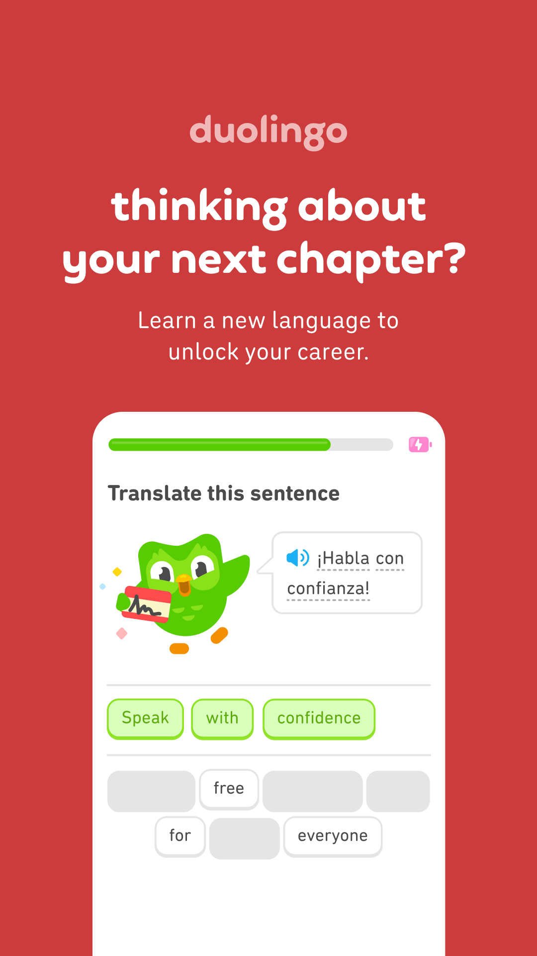 Duolingo Facebook ad