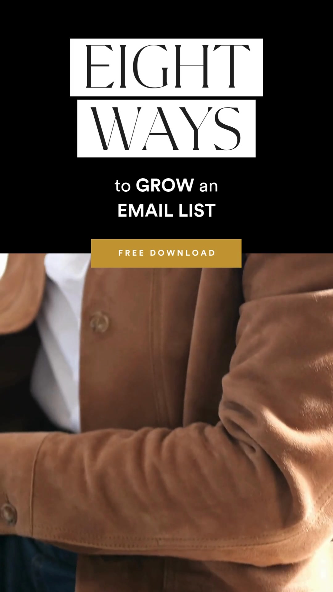 Jenna Kutcher Facebook ad: Free Download: 8 Ways to Grow an Email List