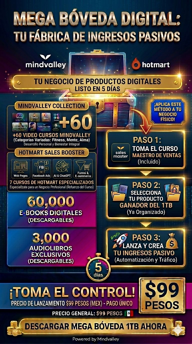 Productos Digitales Facebook ad: LA MEGABÓVEDA DIGITAL 2026: EL ACERVO GLOBAL DEFINITIVO.